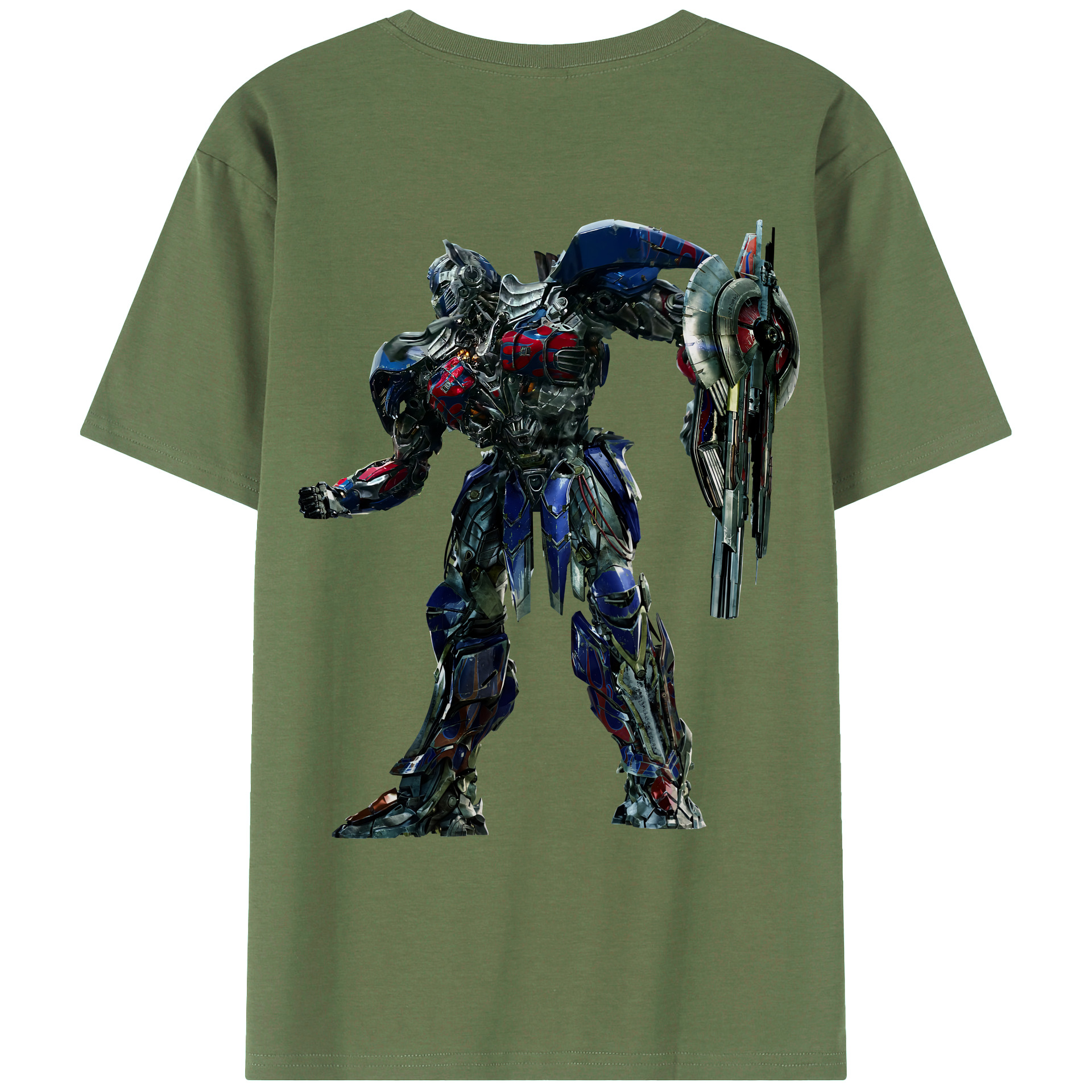 （画像用） Transformers トランスフォーマー 綿100％ メンズ半袖Tシャツ（バックプリント） 通気性